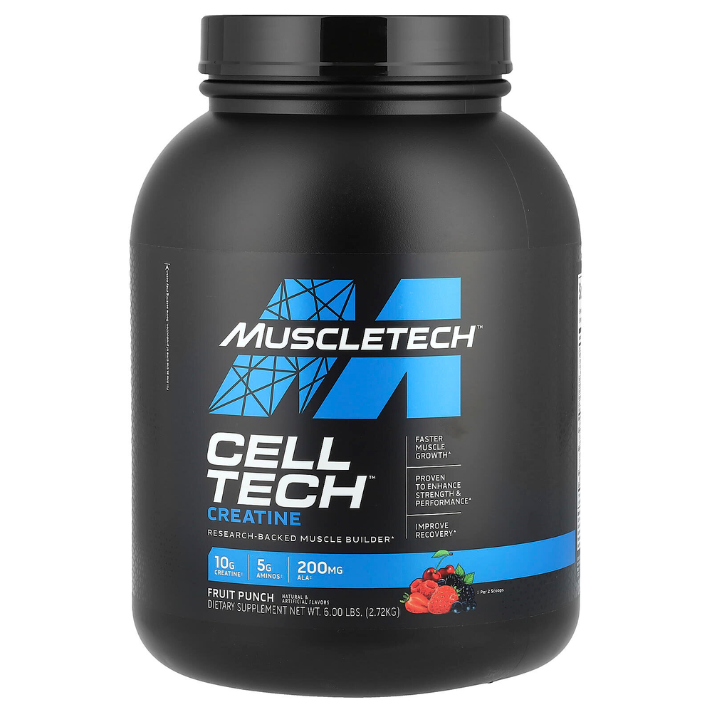 MuscleTech, Performance Series, CELL-TECH, самая мощная формула с креатином, со вкусом фруктового пунша, 2,72 кг (6 фунтов)