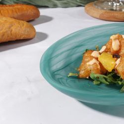 Салатник 400 мл 24*17 см h2 см овальный   матовое стекло P.L. Proff Cuisine [6]