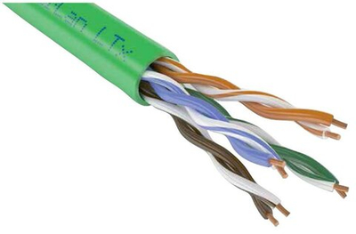 Кабель ParLan U/UTP Cat5e 4х2х0,52мм зелёный 305м