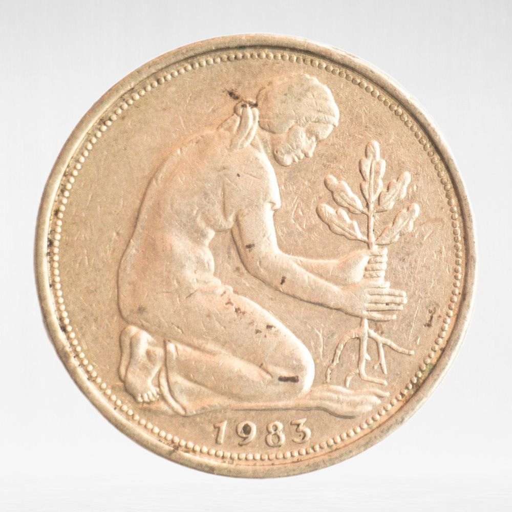 Germany, 50 Pfennigs, 1983, (Hamburg Mint - "J"), VF
