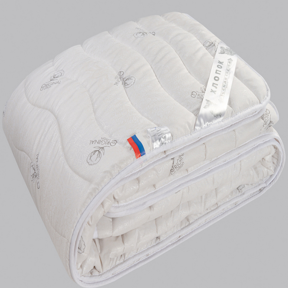 Одеяло "РУ. ХЛОПОК" Русская сказка, стандарт, плотность 300 г/м2, тик 100% хлопок, Россия.