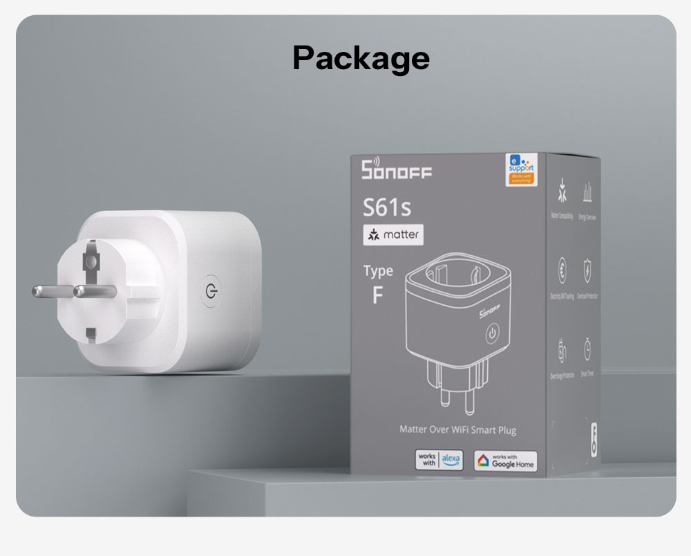 Розетка SONOFF WiFi S61STPF MATTER