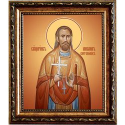 Михаил Каргополов, священномученик пресвитер. Икона на холсте.