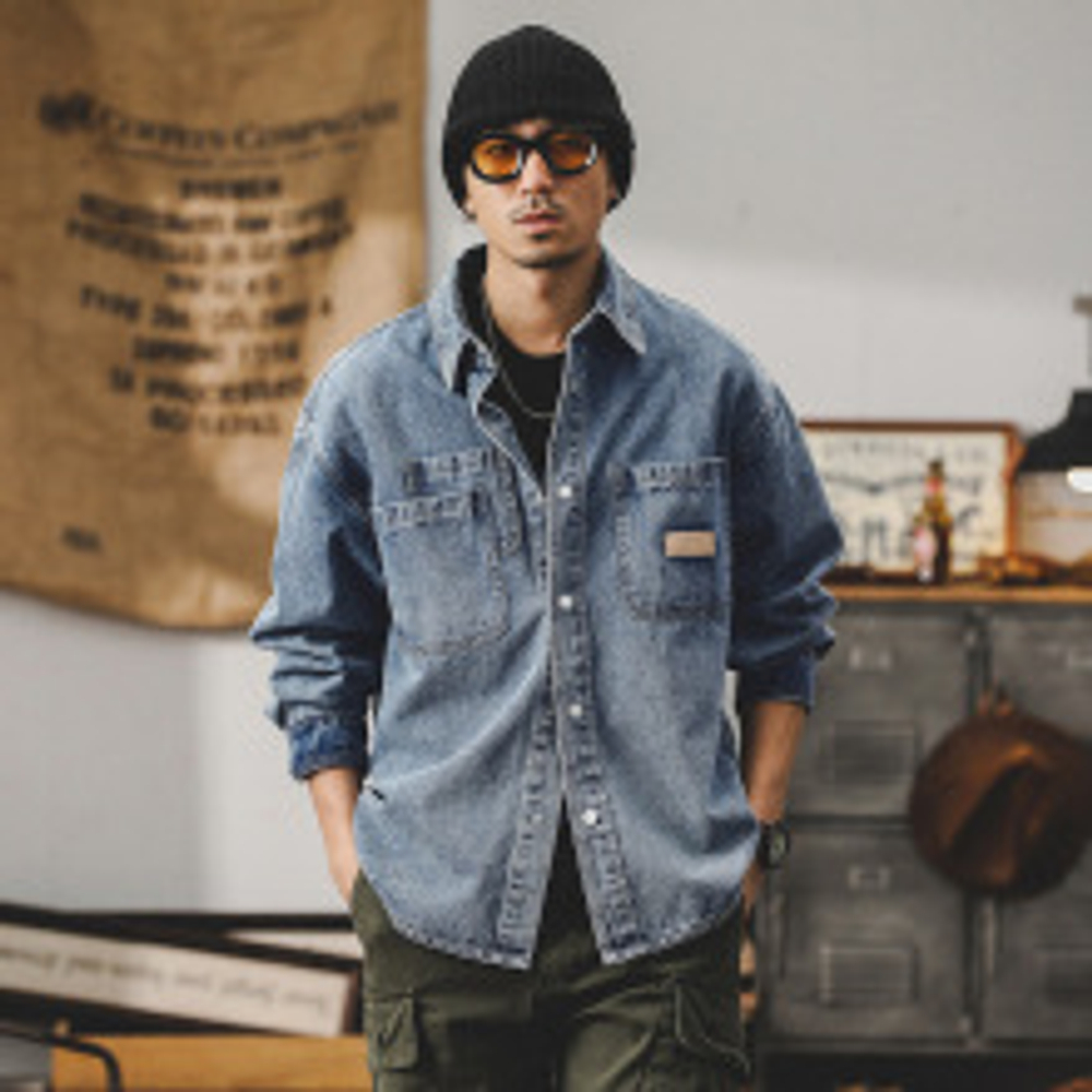 Американская джинсовая рубашка