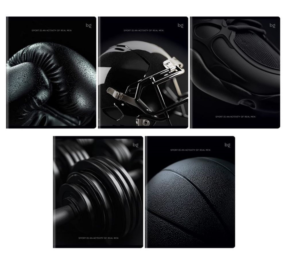 Тетрадь 80 л. клетка БИДЖИ Мужской спорт (Т5ск80_вл 57653)