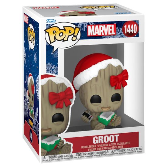 Фигурка Funko POP! Bobble Marvel Holiday S4 Groot (1440) 80033 / Фигурка Фанко ПОП! по мотивам вселенной "Marvel", Грут