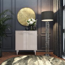 Комод Арт Колор Классик Сильвер с 2 полками Серый агат