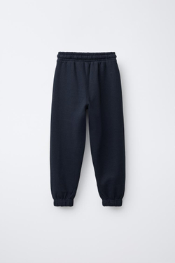 ZARA КОМПЛЕКТ ТОЛСТОВКА НА МОЛНИИ И БРЮКИ-ДЖОГГЕРЫ С ЛАМПАСАМИ, СИНИЙ