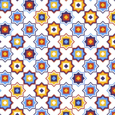 Арабские звезды на белом