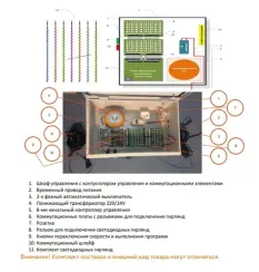 Комплект освещения Классик для елей высотой 7 м., 1800 LED, 12 шт.*15 м., Green Trees (Klassik7)