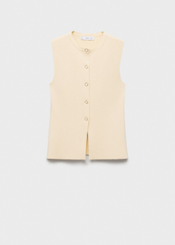 Жилет из тонкого трикотажа с пуговицами