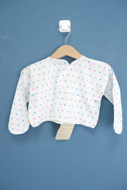 Распашонки в горошек на 3/6 месяцев, новые