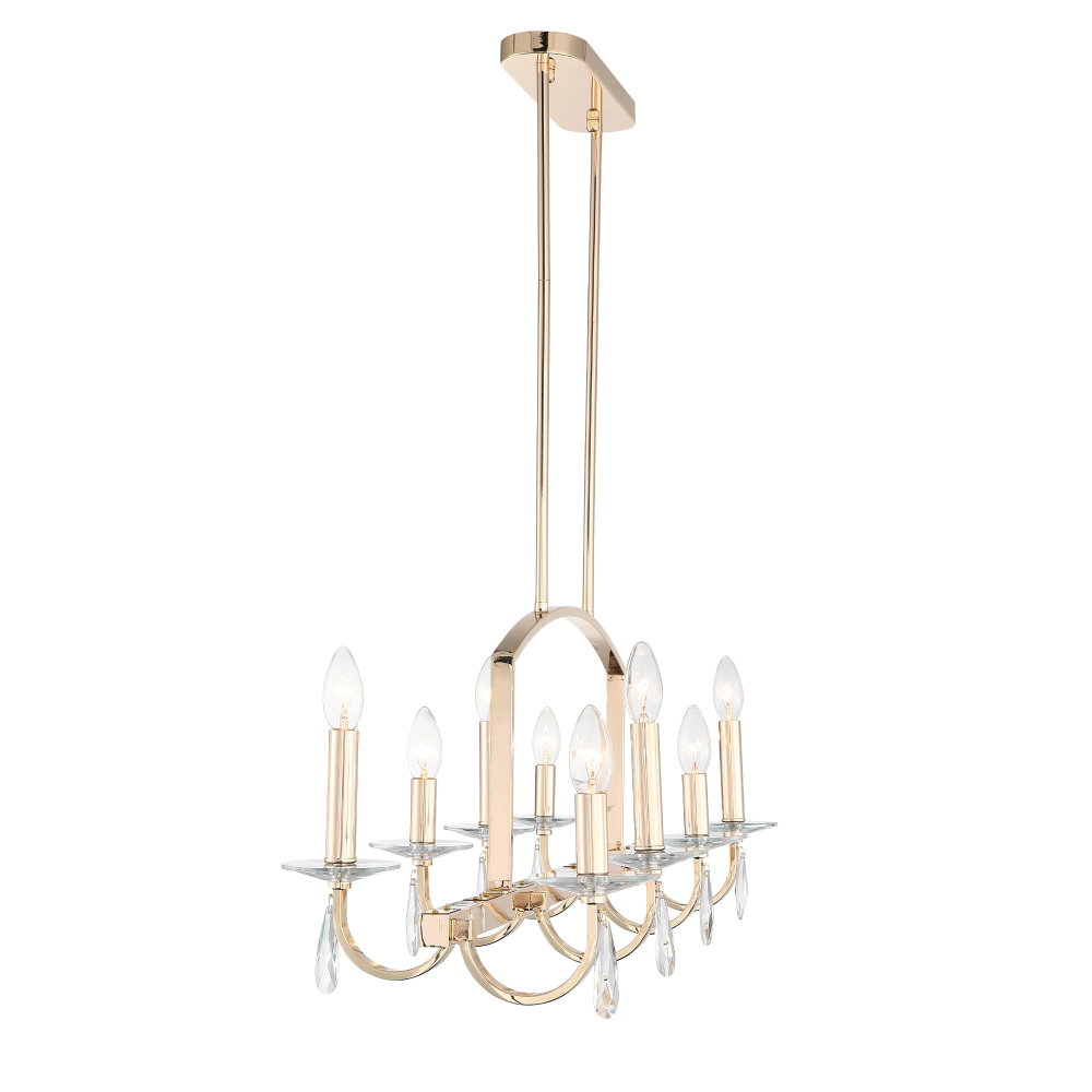 SL1405.223.08 Люстра подвесная ST-Luce Латунь/Латунь, Прозрачный E14 8*40W ЭЛЕГАНС