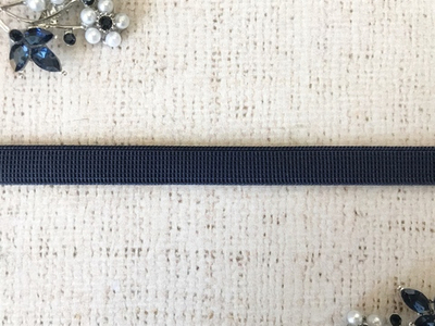 Резинка бельевая с силиконом, ш.  1 см, т. синий