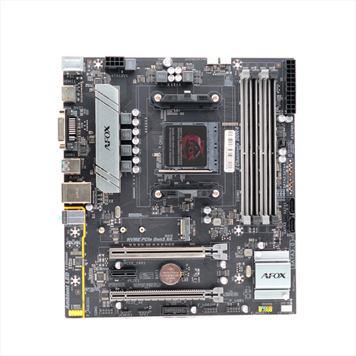 Материнская плата AFOX A520D4-MA-V2, SocketAM4, mATX, Retail, 4xDDR4, PCIe4.0, 1xM.2, GLAN, 2xPS/2, 4xUSB2, 6xUSB3, VGA, HDMI, DVI