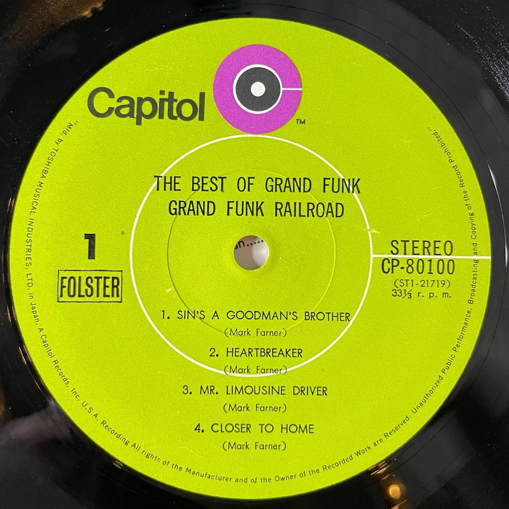 Винтажная виниловая пластинка LP The Best Of Grand Funk (Japan 1971) (Obi) Nothing Is The Same