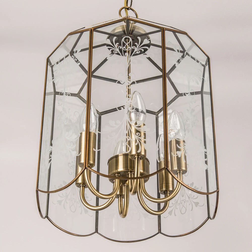 Citilux Витра-2 CL442260 Люстра подвесная витражная Бронза