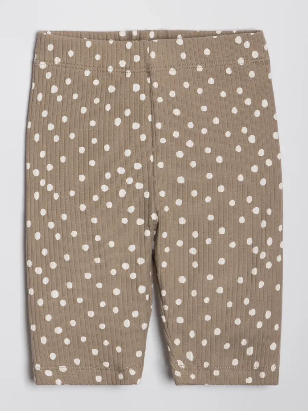 Бежевый костюм для девочки на лето в горошек