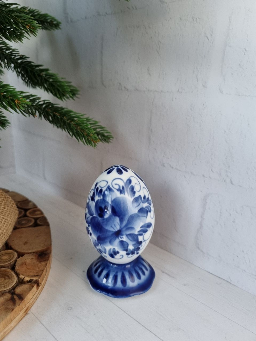 Яйцо пасхальное фигурка гжель