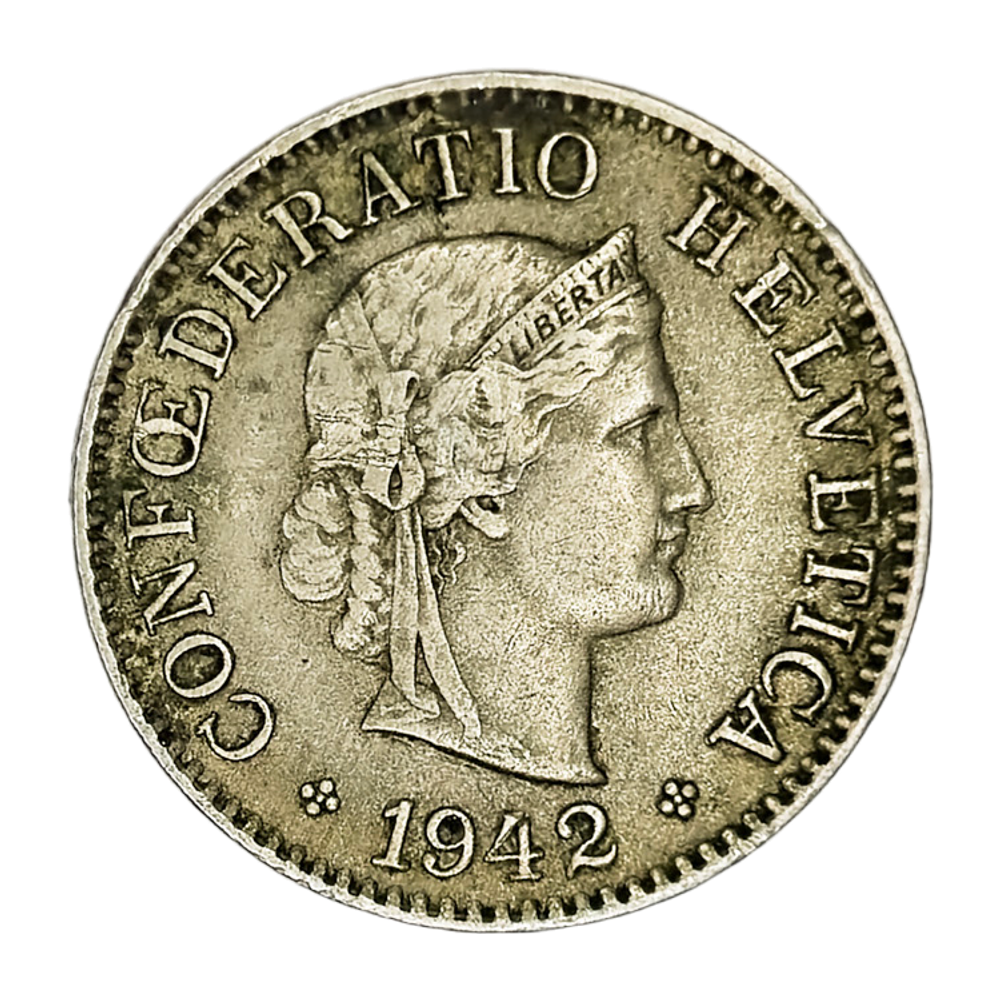 Switzerland, 5 Rappen, 1942 – Libertas Series, VF