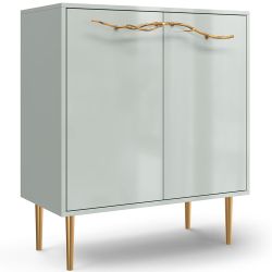 Комод Арт Колор Стайл Голд с 2 полками Серый дым