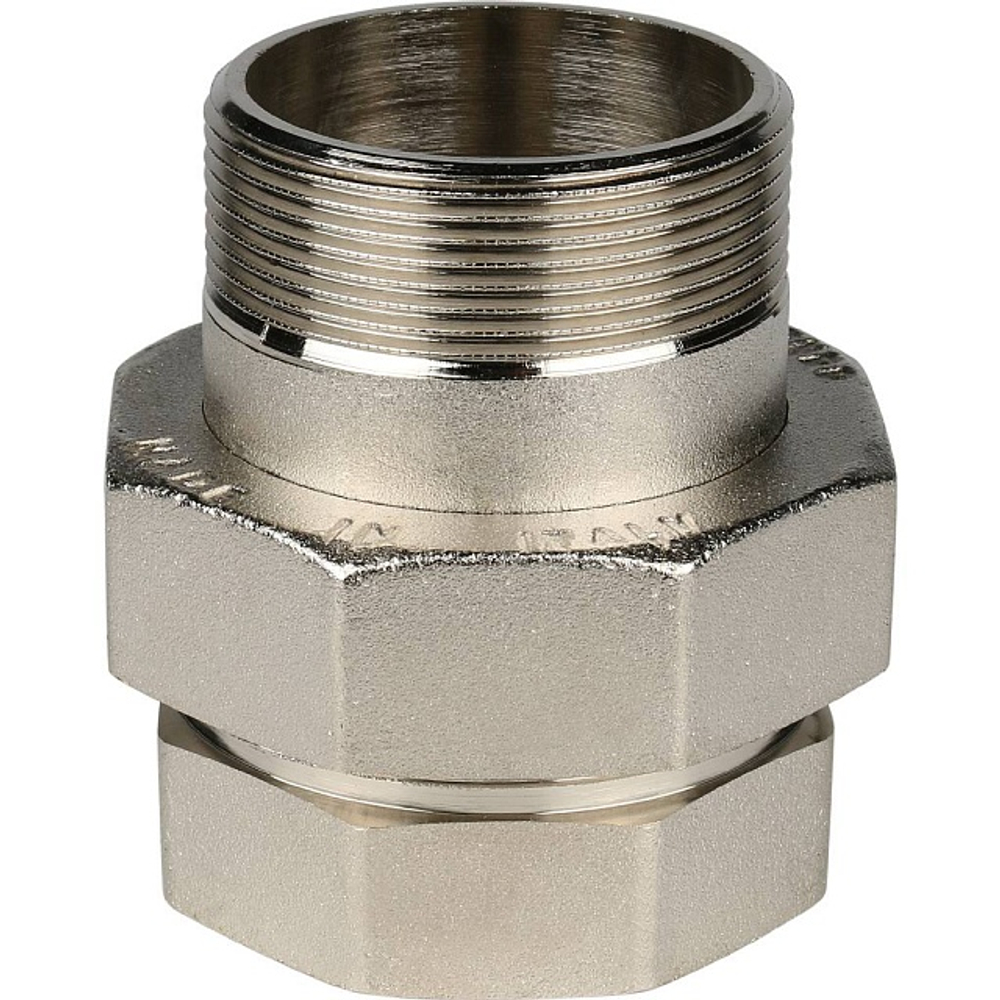 Соединение быстроразъемое (американка) STOUT - 2" (ВР/НР, латунь никелированная, уплотнение o-ring)