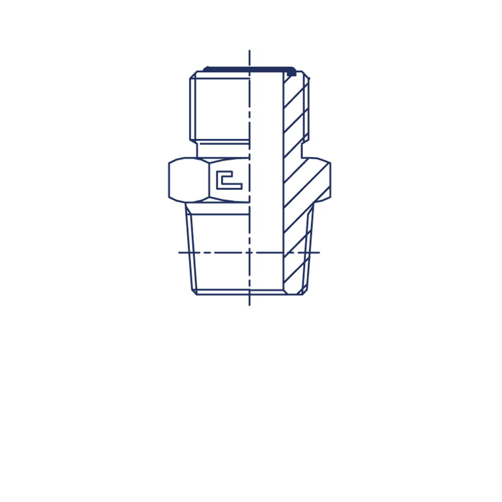 Штуцер ORFS 9/16" NPT 1/4"