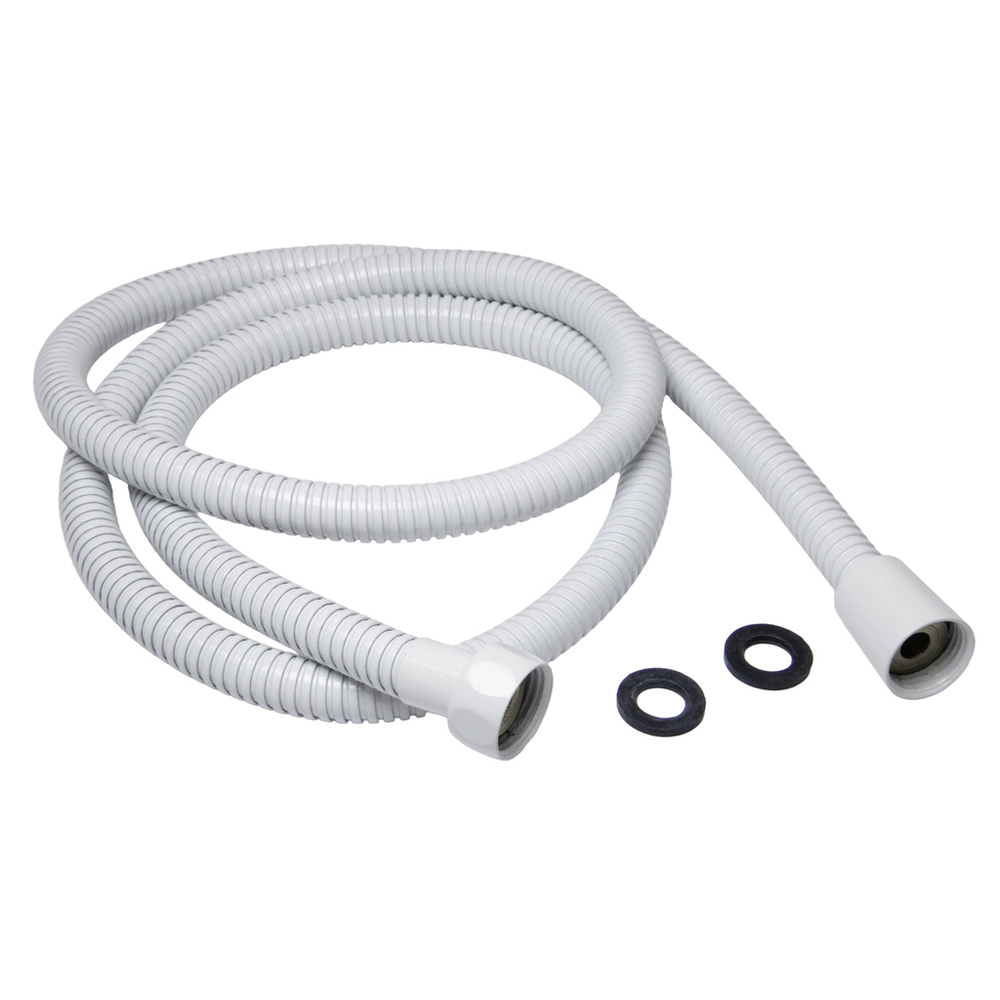 Шланг душевой 150 см имп/кон, EPDM, нерж.сталь БЕЛЫЙ МАТОВЫЙ  MIXLINE MIX-2-150 (коробка)