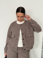 Теплый костюм «Елочка» бежевый