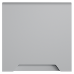 Накладка для розетки с заземлением, защитными шторками и крышкой, S70 (серый)