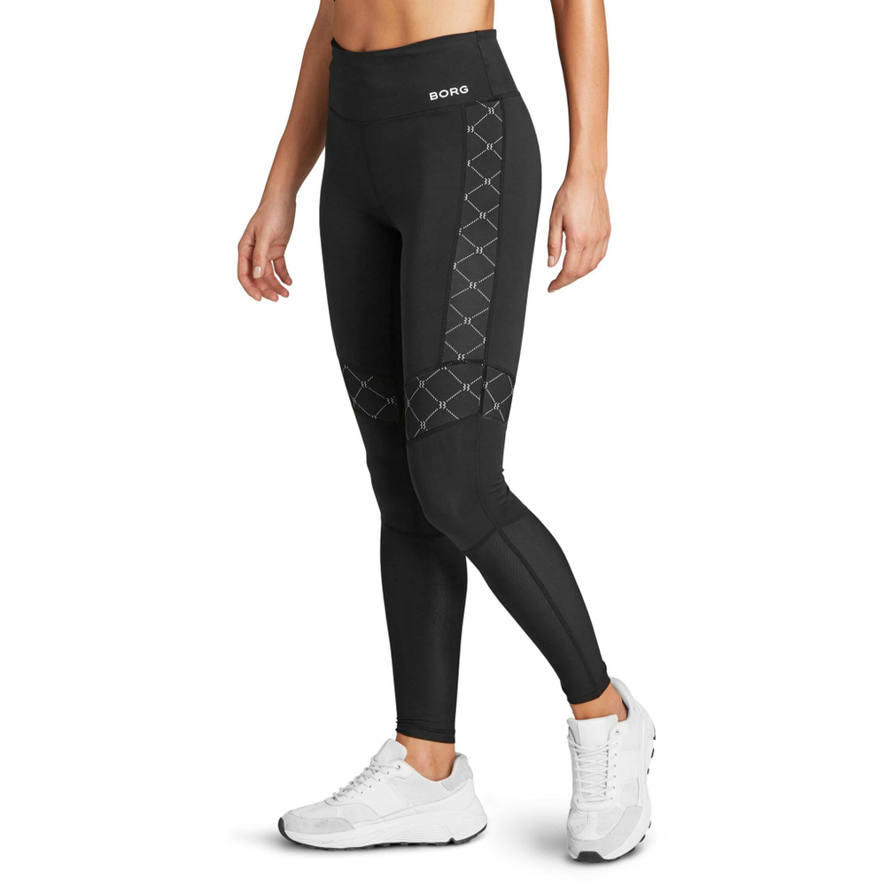 Женские теннисные брюки Björn Borg High Waist Block Tight Women - Black