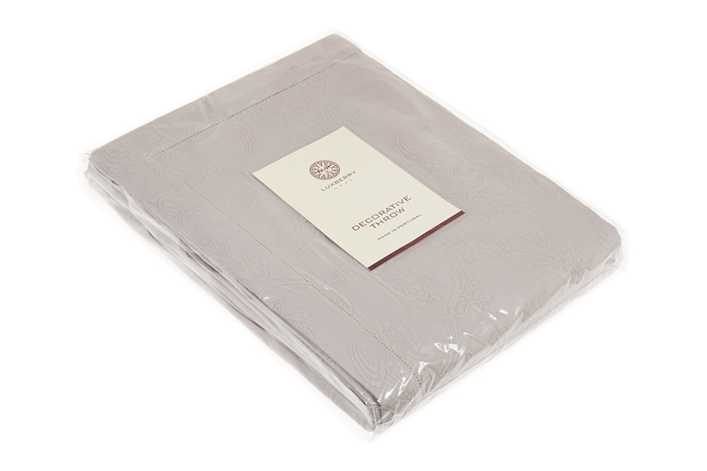 Покрывало 200x220 Luxberry Country с мережкой умбра Португалия упаковка
