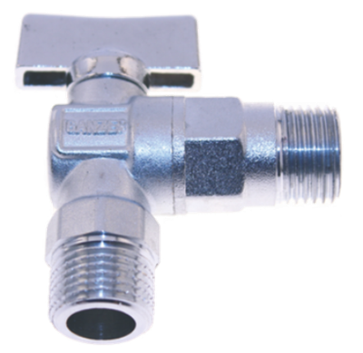 Кран угловой  (МАТОВЫЙ) 1/2 х 1/2 GANZER  (100/10шт)