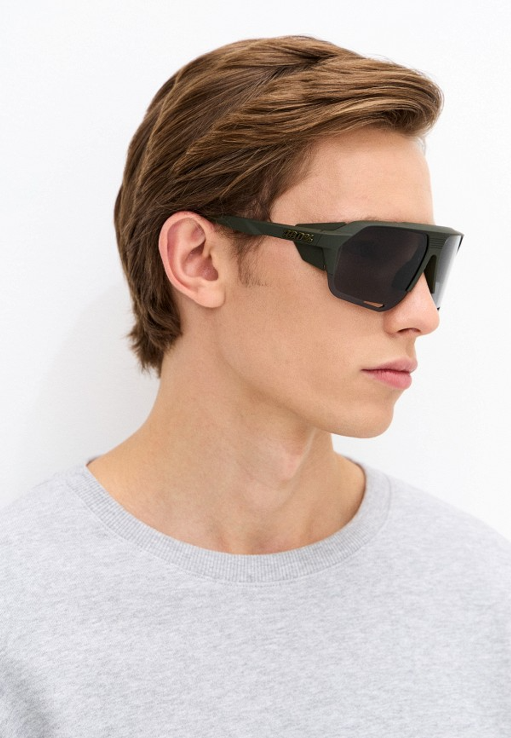 Спортивные очки с диоптриями 100% Norvik / Soft Tact Army Green / Smoke Lens OS