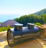 Септик Канада Bio 6 S Горизонтальная / 13000 л. в сутки / 65 чел. / самотечный сброс (5300x2200x2500см;черный) - арт.556122.12