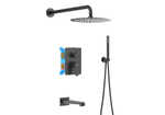 Set 4 в 1 душевой комплект AQUATEK, матовый черный AQ1273MB ОБЕРОН