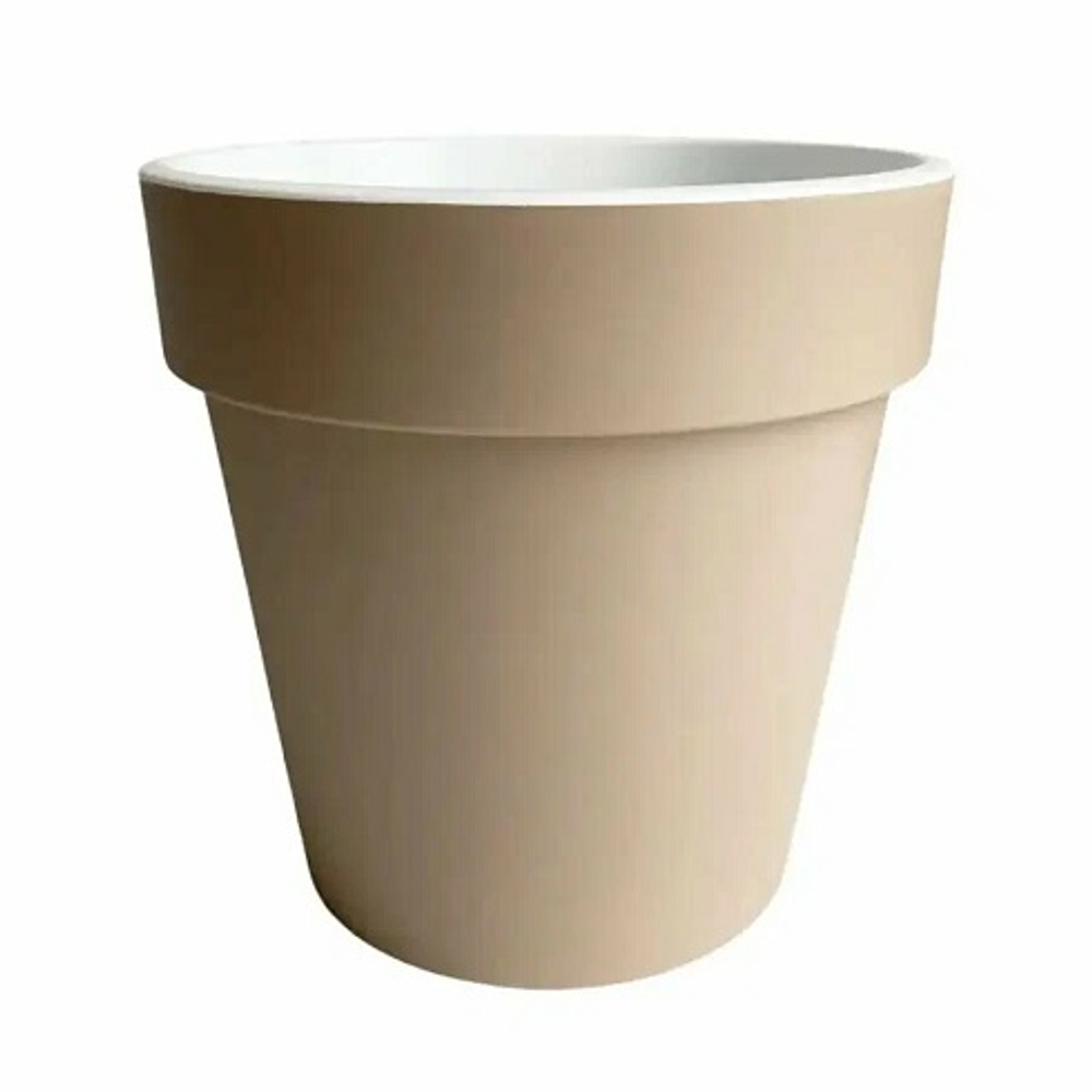 Горшок для цветов "Протея" 3,7 л фраппе-белый (с дренажной вставкой)