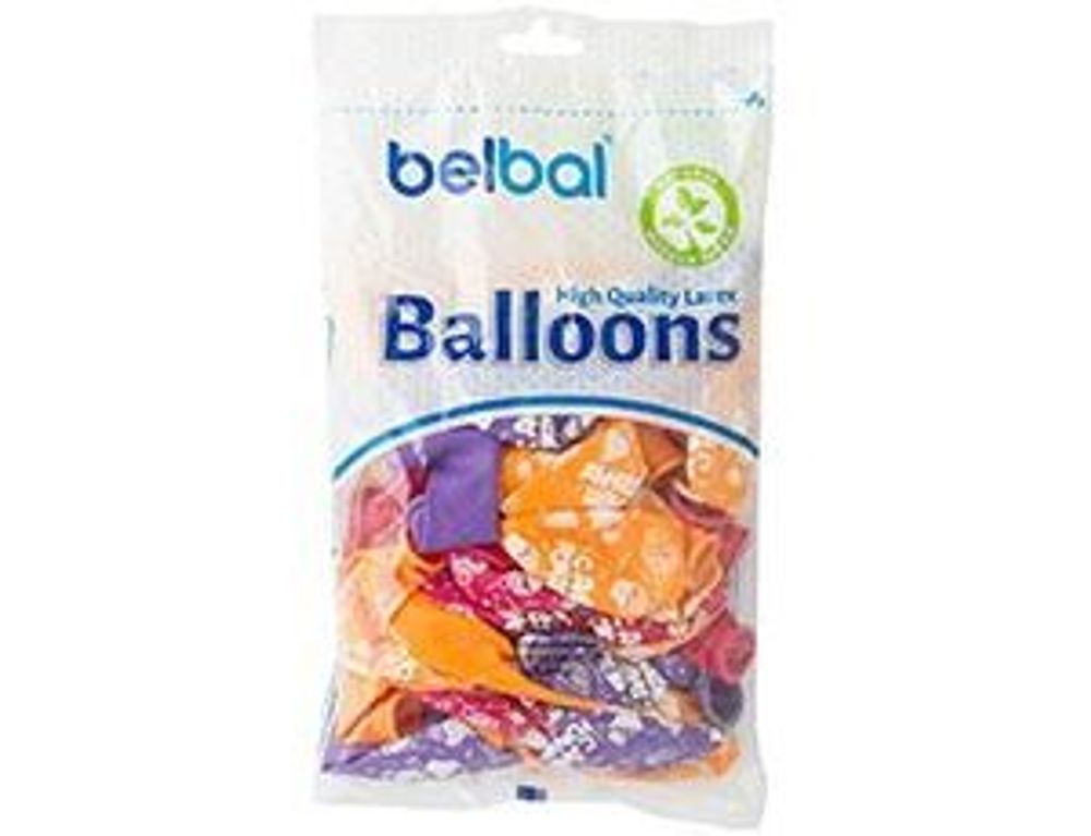 Шар (14"/36 см) Шелкография пастель, С ДР Кексы 25 шт.