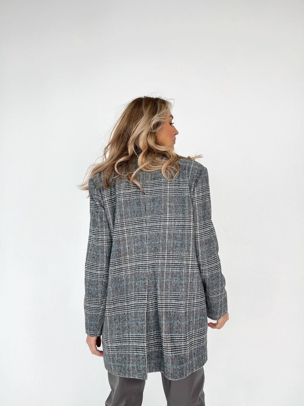 Жакет серый в клетку Серый 6