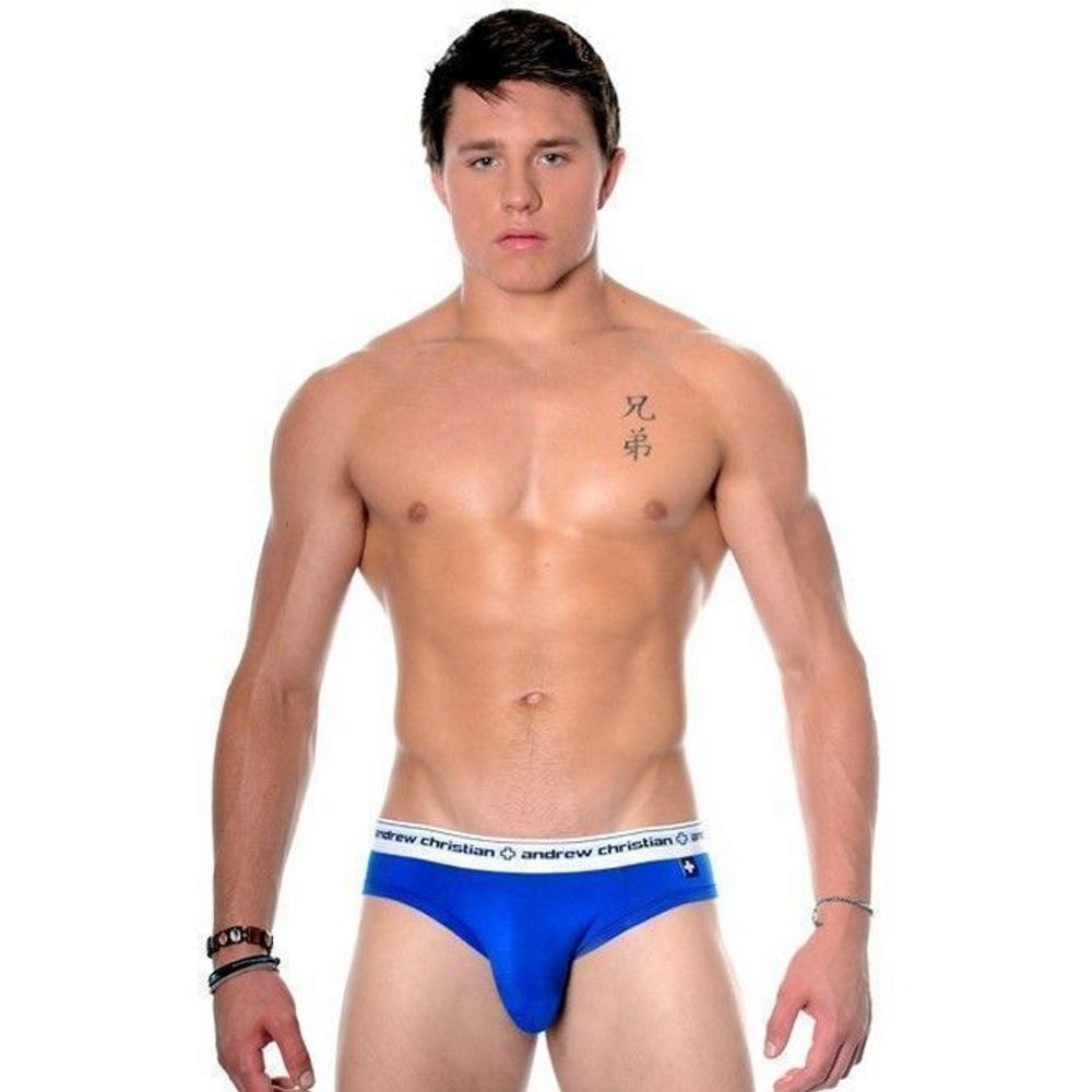 Мужские трусы джоки синие Andrew Christian  AC21