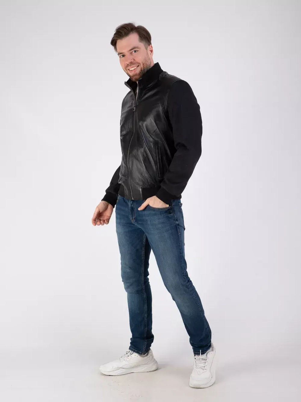 Куртка кожаная демисезонная Турция