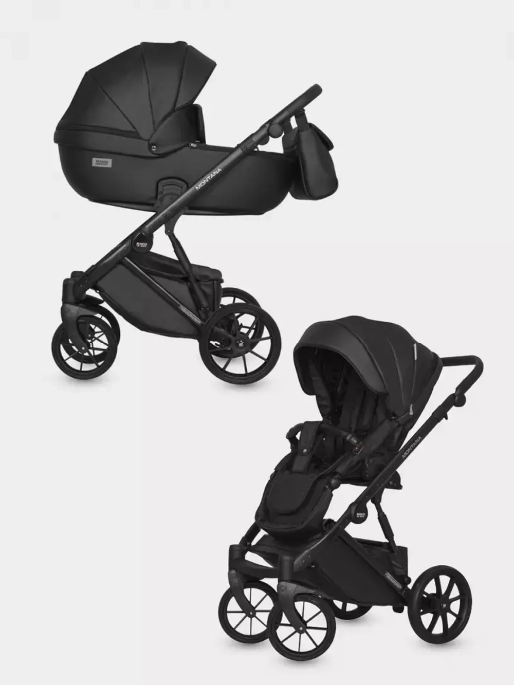 Коляска  MONTANA ECCO (2 в 1) (RIKO BASIC) 12 Black (черный)
