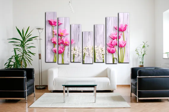 Модульная картина "Цветочный бунт"