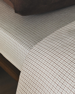 Zara Home - Простыня фланелевые клетчатые брюки, экрю, 160х200х30 см