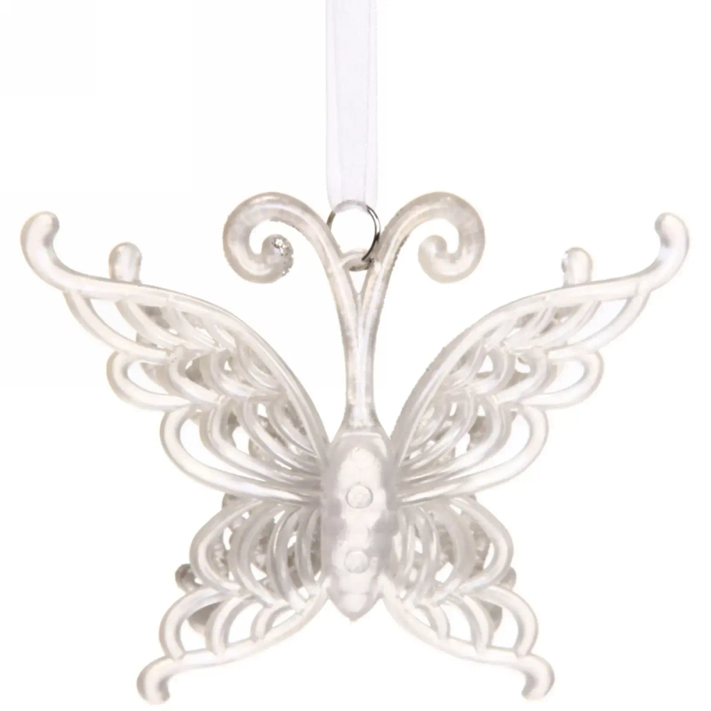 Подвеска «Бабочка волшебная» 10 см, белый