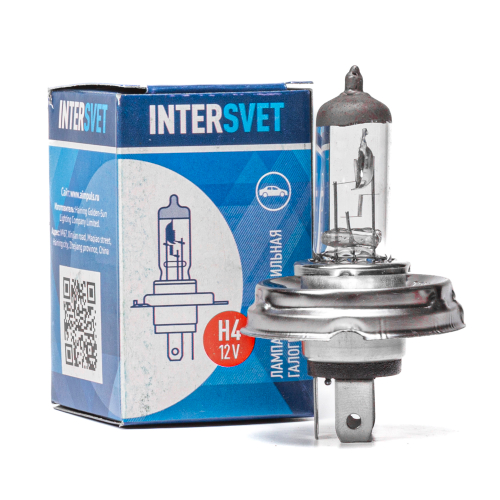 Автолампа галогенная H4, 12 В, 60/55 Вт, P45t