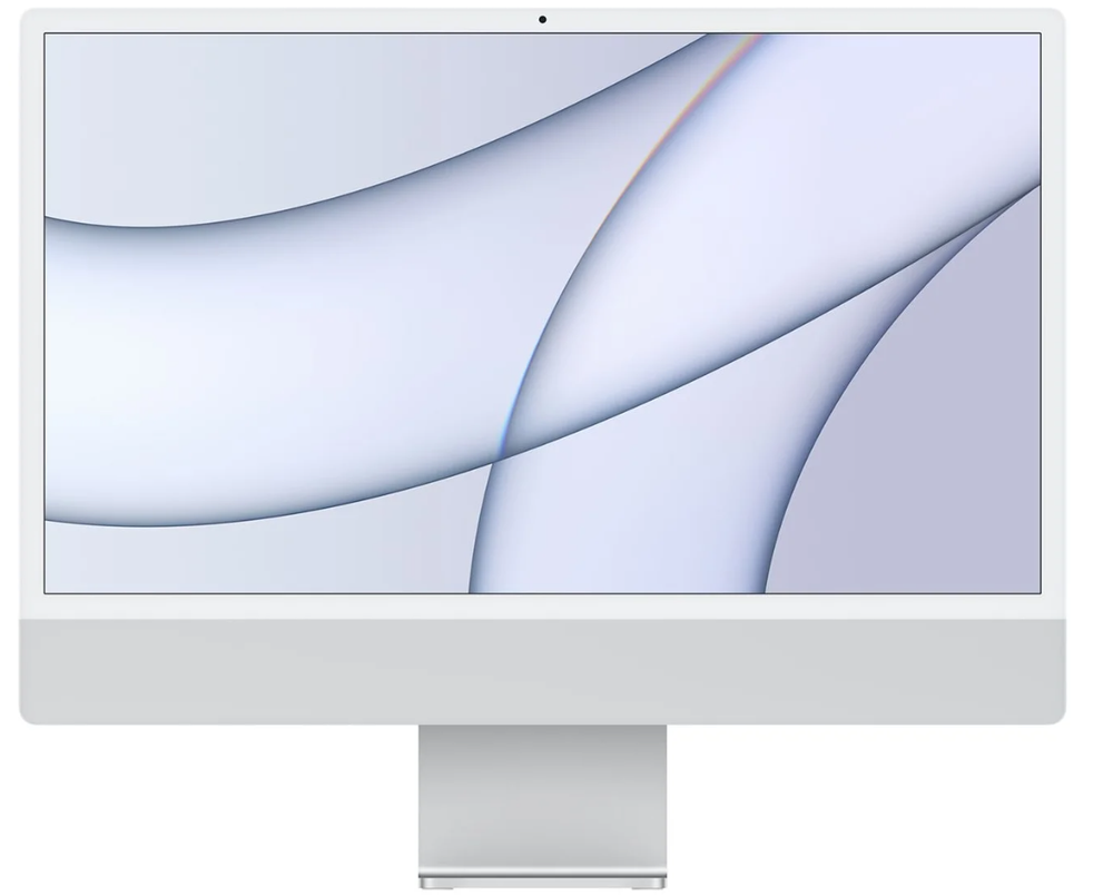 23.5" Моноблок Apple iMac 24 2021 Silver (4480x2520, Apple M1, RAM 8ГБ, SSD 256ГБ, Apple M1 7-Core GPU, MacOS)