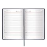 Ежедневник недатированный А5 138х213 мм BRAUBERG "Favorite" под кожу, 160 л., черный, 123397