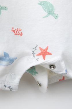 ZARA НАБОР ИЗ 2 КОМБИНЕЗОНОВ С МОРСКИМ ПРИНТОМ, ЭКРЮ