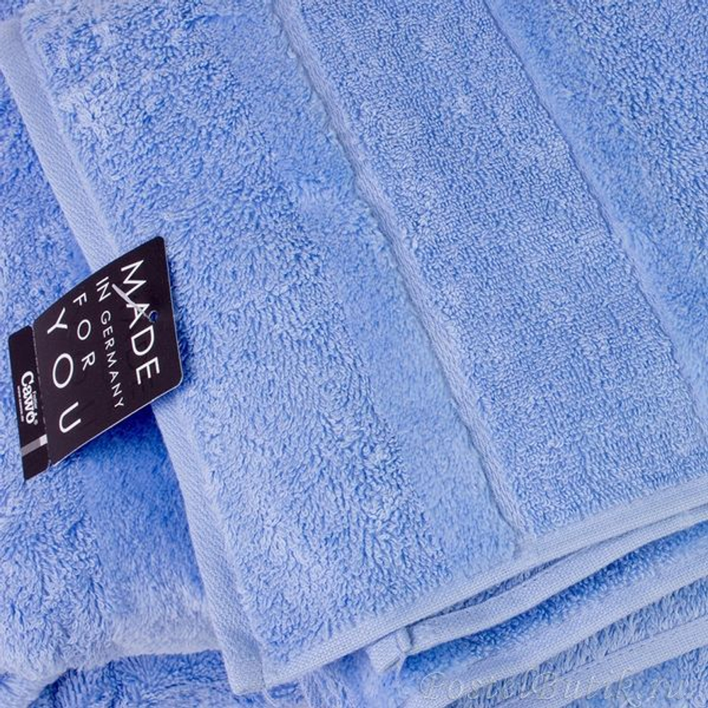 Махровое полотенце Noblesse 1002 голубое от Cawo Германия